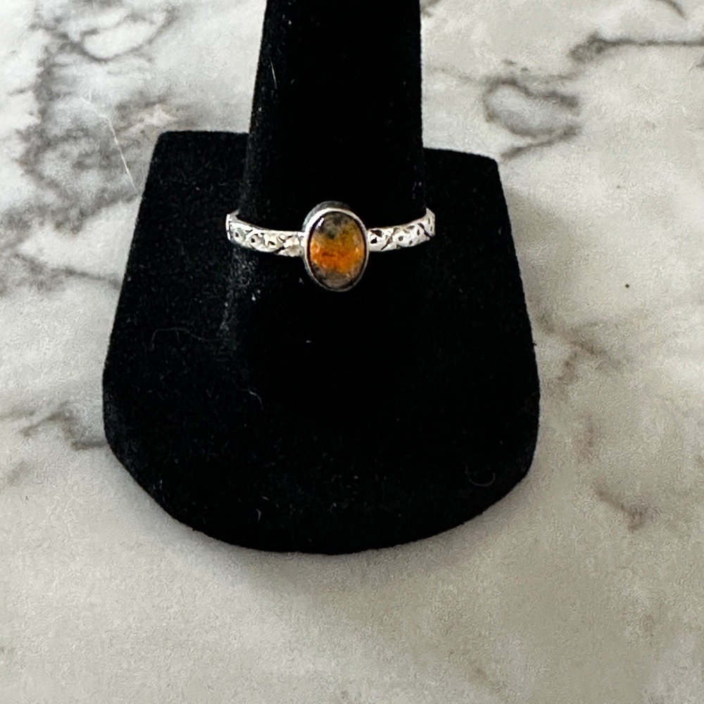 Bumbler Bee Jasper Sterling Silver Ring
